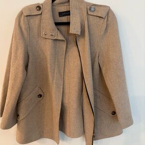 Zara Women's Beige Pea Coat